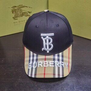 Burberry TB Monogram Vintage Check Baseball Cap